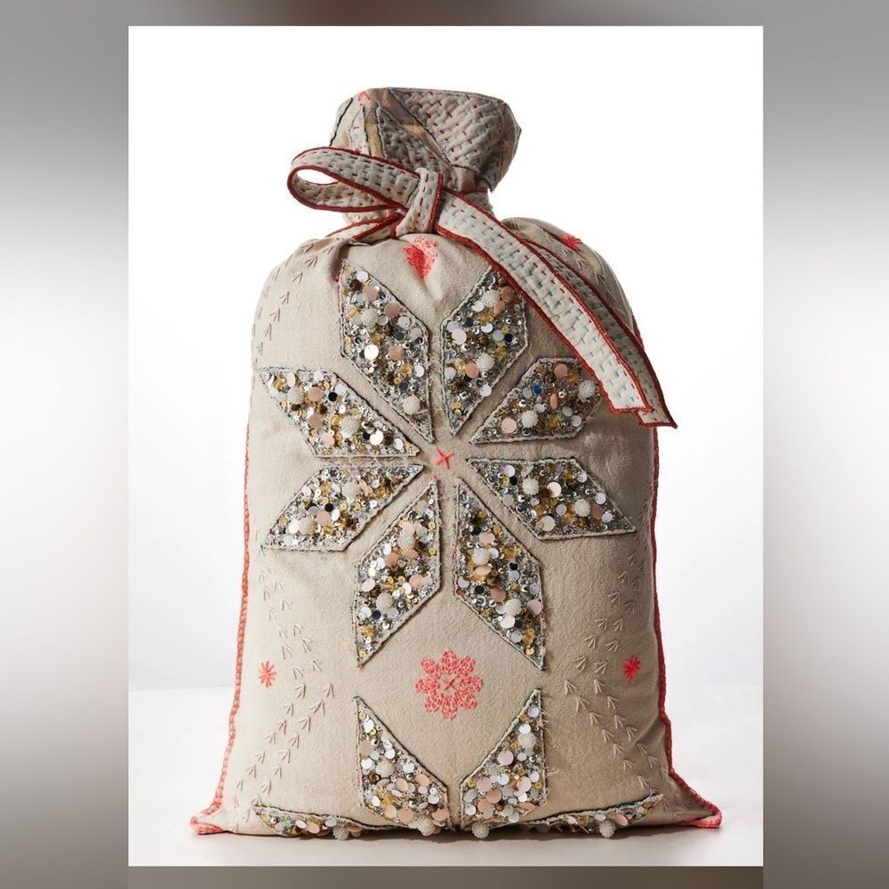 Free People Tan Embroidered Star Pouch